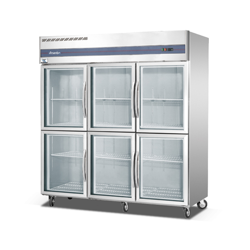 GNT aufrecht voller Edelstahl Vitrine Display Kühlschrank
